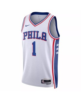 Philadelphia 76ers James Harden No.1 Swingman Men's 22/23 White Association Edition Trikot