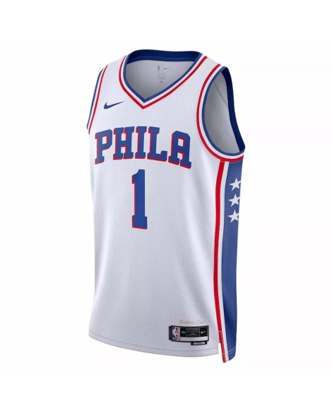 Philadelphia 76ers James Harden No.1 Swingman Men's 22/23 White Association Edition Trikot