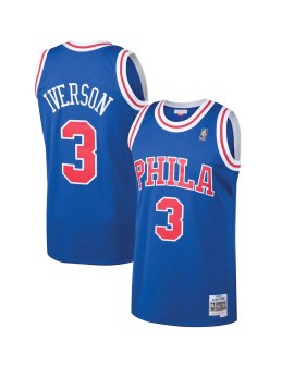 Mitchell&Ness Philadelphia 76ers Iverson NBA Swingman No. 3 Trikot, blau 1996/97