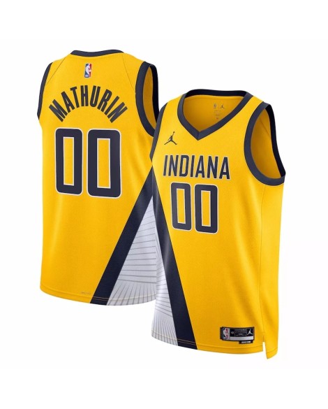 Herren Swingman Indiana Pacers Benedict Mathurin No.00 Jordan Brand Yellow 2022/23 Declaration Edition