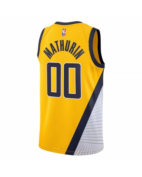 Herren Swingman Indiana Pacers Benedict Mathurin No.00 Jordan Brand Yellow 2022/23 Declaration Edition