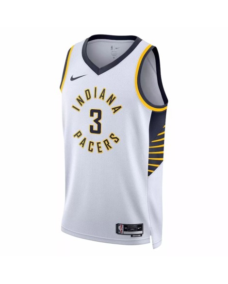 Herren Nike White 2022/23 Chris Duarte No. 3 Indiana Pacers Swingman Trikot mit Association Edition