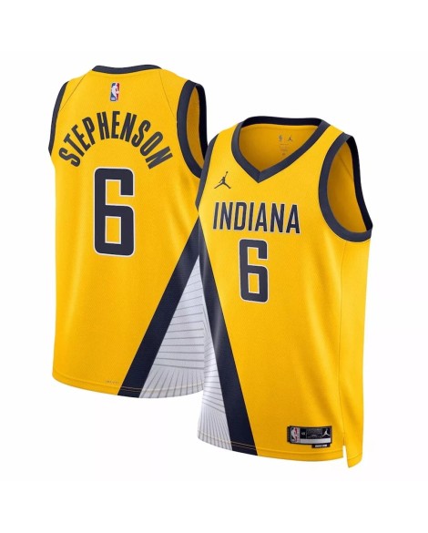 Swingman Indiana Pacers Lance Stephenson No. 6 Jordan Brand 2022/23 Herren Gelbes Hemd für Herren