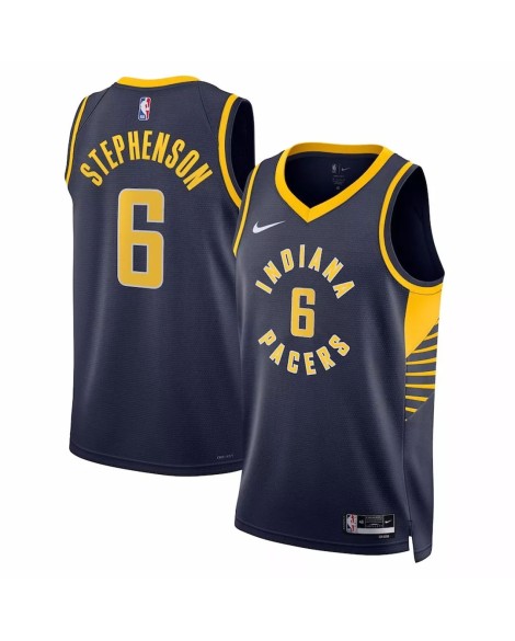 Indiana Pacer Lance Stephenson No. 6 Nike Herren Marineblau 2022/23 Swingman Shirt mit Icon Edition