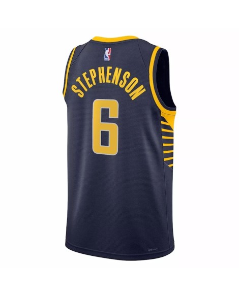 Indiana Pacer Lance Stephenson No. 6 Nike Herren Marineblau 2022/23 Swingman Shirt mit Icon Edition