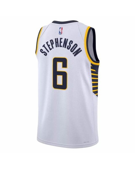 Herren Nike White 2022/23 Indiana Pacers Lance Stephenson No. 6 Swingman Hemd für Herren