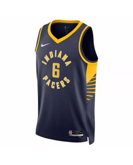 Indiana Pacer Lance Stephenson No. 6 Nike Herren Marineblau 2022/23 Swingman Shirt mit Icon Edition