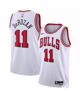 Herren 2022/23 Chicago Bulls DeMar DeRozan #11 Nike Weißes Swingman-Trikot – Association Edition