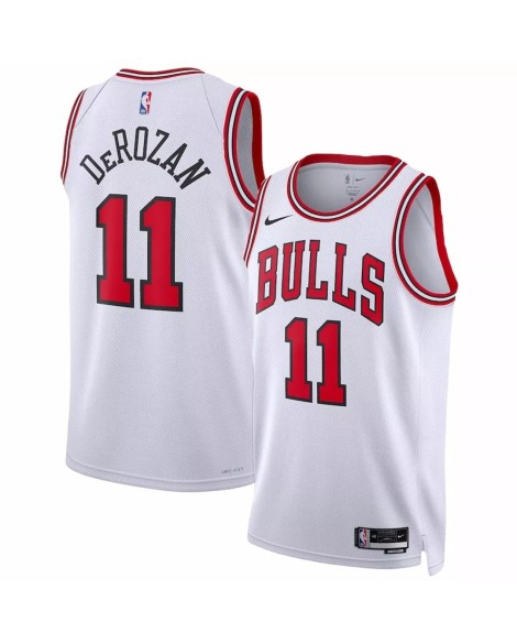 Herren 2022/23 Chicago Bulls DeMar DeRozan #11 Nike Weißes Swingman-Trikot – Association Edition