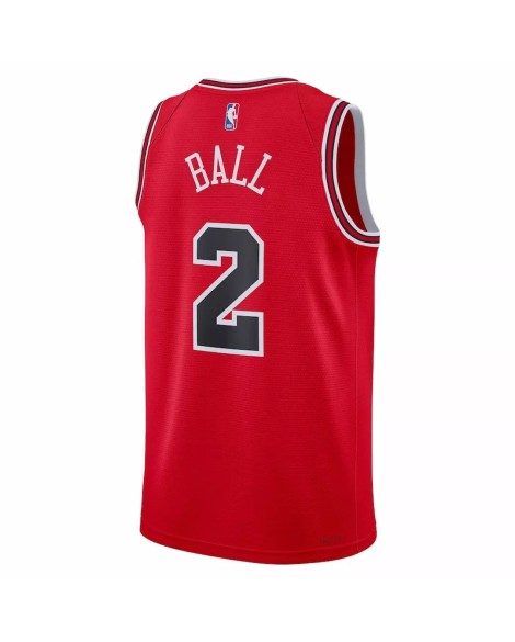 Chicago Bulls Lonzo Ball #2 Nike Rotes 22/23 Herren-Swingman-Trikot – Icon Edition