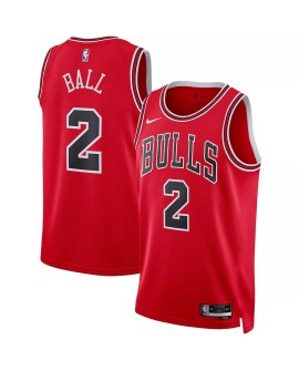 Chicago Bulls Lonzo Ball #2 Nike Rotes 22/23 Herren-Swingman-Trikot – Icon Edition