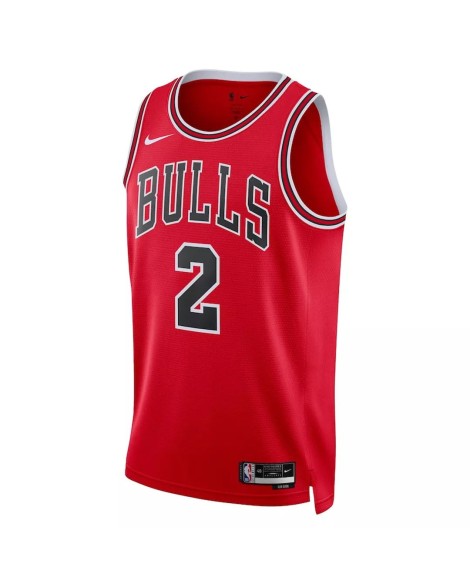 Chicago Bulls Lonzo Ball #2 Nike Rotes 22/23 Herren-Swingman-Trikot – Icon Edition