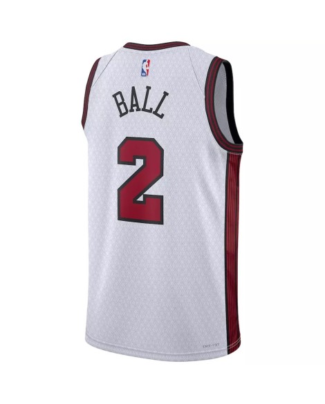 Chicago Bulls Lonzo Ball #2 Nike Weißes Swingman-Trikot 22/23 für Herren – City Edition