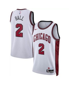 Chicago Bulls Lonzo Ball #2 Nike Weißes Swingman-Trikot 22/23 für Herren – City Edition