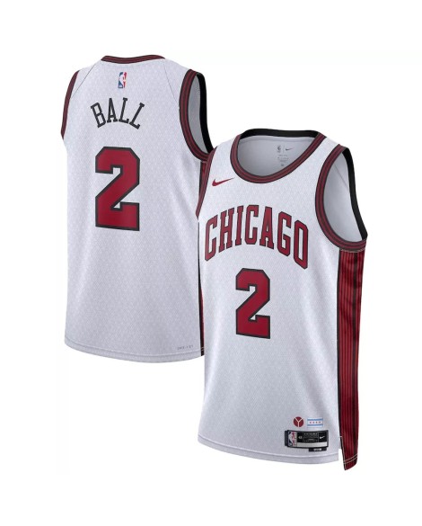 Chicago Bulls Lonzo Ball #2 Nike Weißes Swingman-Trikot 22/23 für Herren – City Edition