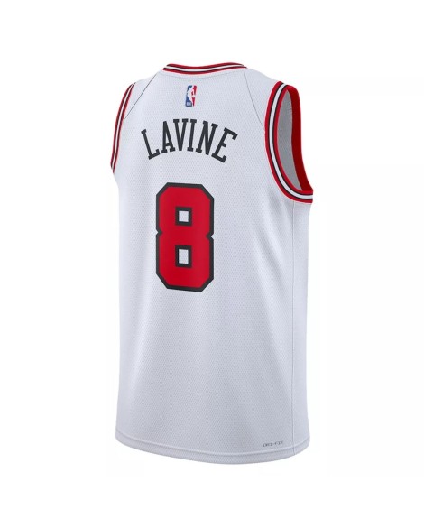 Herren Chicago Bulls Zach LaVine #8 Nike Weißes 22/23 Swingman-Trikot – Association Edition