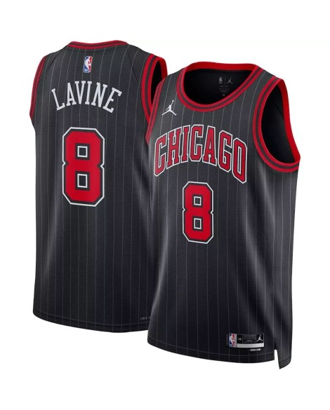 Herren Chicago Bulls Zach LaVine #8 Jordan Brand Schwarzes Swingman-Trikot 22/23 – Statement Edition
