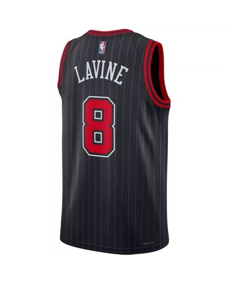 Herren Chicago Bulls Zach LaVine #8 Jordan Brand Schwarzes Swingman-Trikot 22/23 – Statement Edition