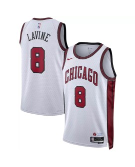 Herren Chicago Bulls Zach LaVine #8 Nike Weißes 22/23 Swingman-Trikot – City Edition