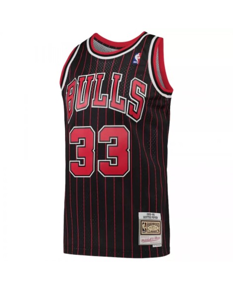 Chicago Bulls Swingman-Trikot Scottie Pippen #33 Mitchell & Ness, schwarz, Hardwood Classics 95-96, für Herren