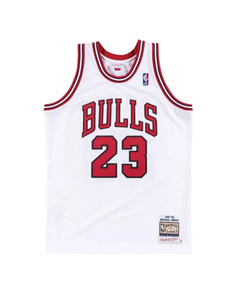 Retro Chicago Bulls Michael Jordan #23 Nike Weißes Swingman NBA-Trikot 1997/98