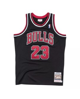 Chicago Bulls Michael Jordan #23 Mitchell & Ness Black 1997–98 Hardwood Classics-Spielertrikot für Herren