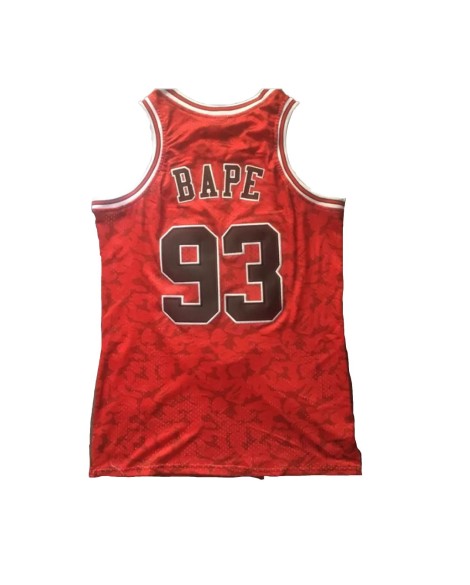 Rotes Swingman-Basketball-Trikot ABC BAPE x Mitchell & Ness Bulls