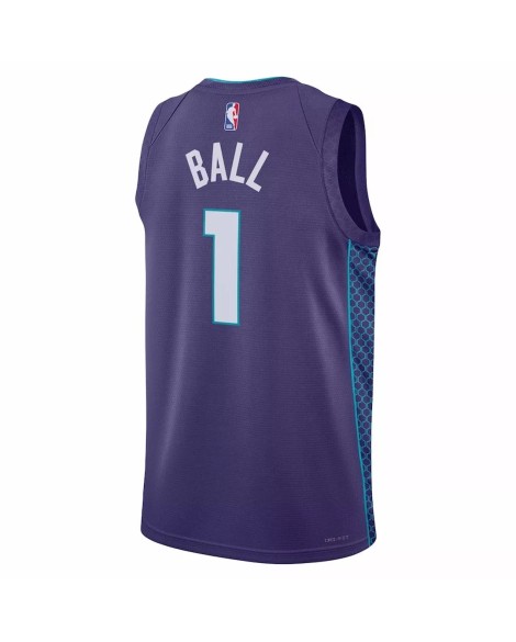 Charlotte Hornets LaMelo Ball #1 Lila 22/23 Herren-Swingman-Trikot – Statement Edition