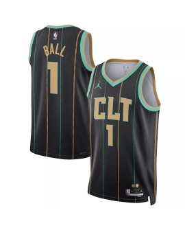 Charlotte Hornets Swingman-Trikot LaMelo Ball #1 Jordan Brand schwarz 2022/23 - City Edition