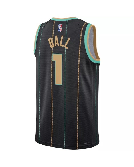 Charlotte Hornets Swingman-Trikot LaMelo Ball #1 Jordan Brand schwarz 2022/23 - City Edition