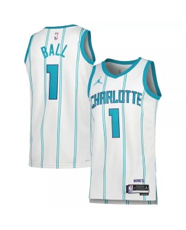Charlotte Hornets Ball #1 Weißes 22/23 Herren-Swingman-Trikot – Association Edition