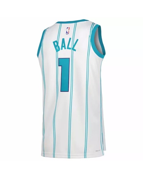Charlotte Hornets Ball #1 Weißes 22/23 Herren-Swingman-Trikot – Association Edition