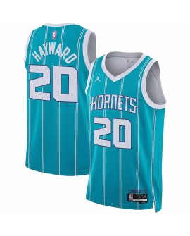 Charlotte Hornets Gordon Hayward #20 Green 22/23 Swingman-Trikot für Herren – Icon Edition