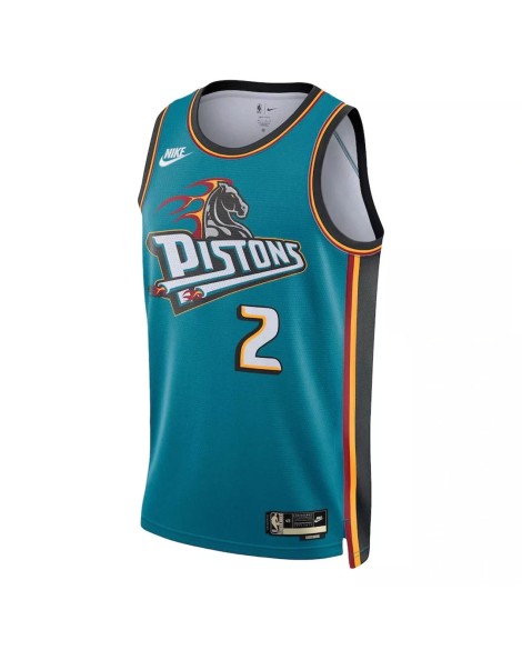 Herren Detroit Pistons Cade Cunningham #2 Nike Teal 2022/23 Swingman Trikot – Classic Edition