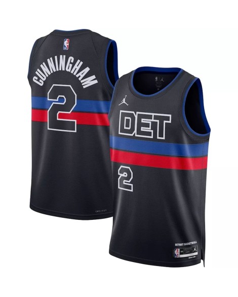 Herren Swingman Detroit Pistons Cade Cunningham No.2 Jordan Brand Black 2022/23 Shirt für Herren
