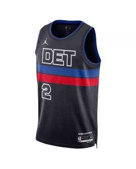 Herren Swingman Detroit Pistons Cade Cunningham No.2 Jordan Brand Black 2022/23 Shirt für Herren