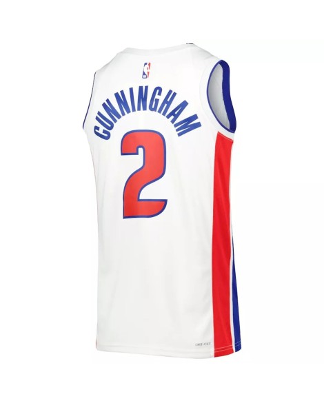 Nike Detroit Pistons Cade Cunningham Herren Weiß 2022/23 Swingman Shirt mit Association Edition