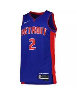 Herren Detroit Pistons Cade Cunningham #2 Nike Blau 2022/23 Swingman Trikot – Icon Edition