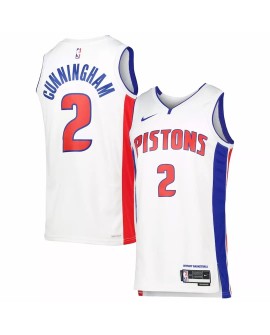 Nike Detroit Pistons Cade Cunningham Herren Weiß 2022/23 Swingman Shirt mit Association Edition