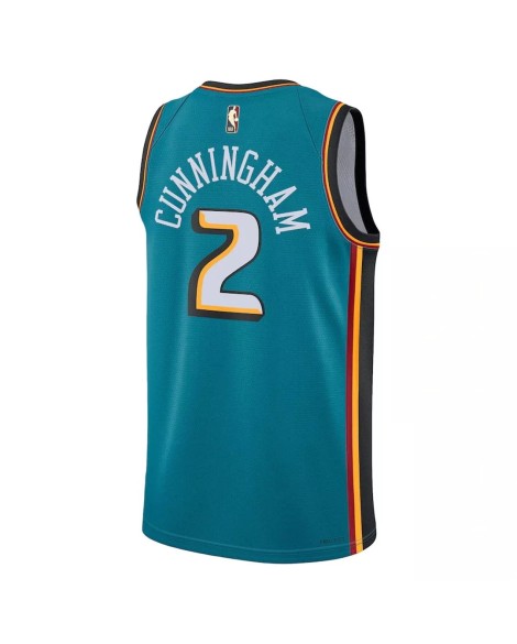 Herren Detroit Pistons Cade Cunningham #2 Nike Teal 2022/23 Swingman Trikot – Classic Edition
