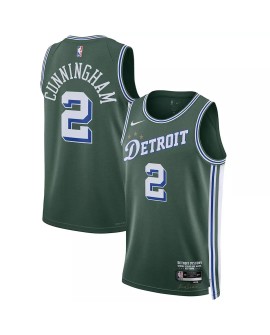 Detroit Pistons Cade Cunningham #2 Nike Grünes 2022/23 Swingman-Trikot für Herren – City Edition