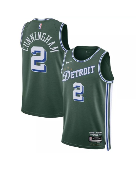 Detroit Pistons Cade Cunningham #2 Nike Grünes 2022/23 Swingman-Trikot für Herren – City Edition