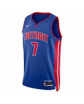 Nike Detroit Pistons Killian Hayes No. 7 Blue 2022/23 Swingman Shirt für Herren