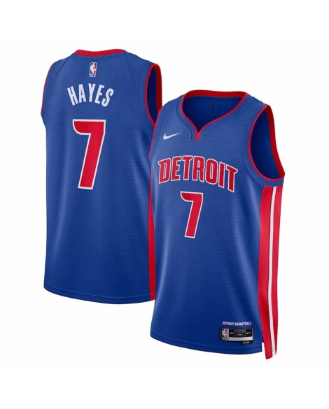 Nike Detroit Pistons Killian Hayes No. 7 Blue 2022/23 Swingman Shirt für Herren