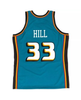Detroit Pistons Grant Hill Retro NBA Swingman Trikot Nummer 33 blau 1998/99