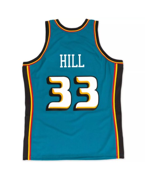Detroit Pistons Grant Hill Retro NBA Swingman Trikot Nummer 33 blau 1998/99