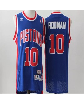 Adidas Herren Schwarz Dennis Rodman No. 10 Detroit Pistons Swingman NBA Trikot