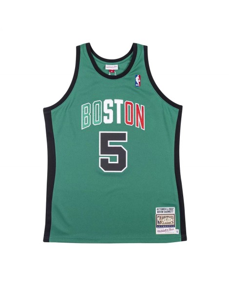 Authentisches Herren-Trikot der Boston Celtics Kevin Garnet #5 Mitchell & Ness Green 2007–08 Hardwood Classics