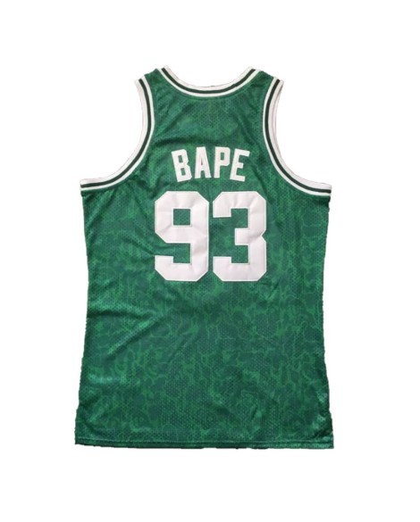 BAPE x Mitchell & Ness Celtics ABC grünes Swingman-Basketballtrikot