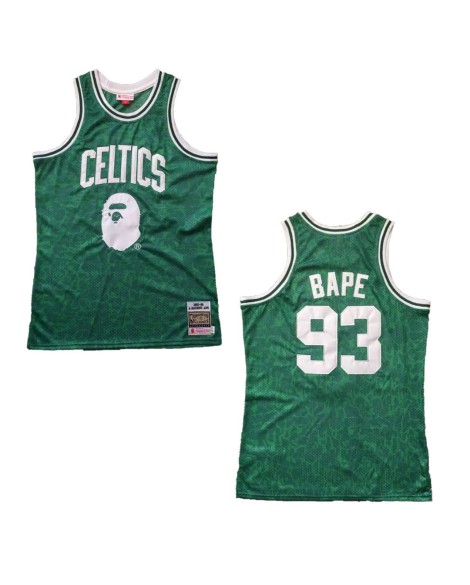 BAPE x Mitchell & Ness Celtics ABC grünes Swingman-Basketballtrikot